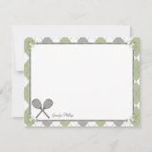 ヴィンテージテパーソナライズされたニスフラットノートカード 招待状 (正面)