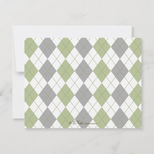 ヴィンテージテパーソナライズされたニスフラットノートカード 招待状 (裏面)