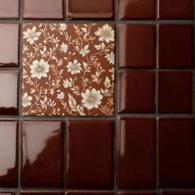 ヴィンテージテラコッタシームレスボホフローラルパターン