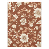 ヴィンテージテラコッタシームレスボホフローラルパターン テーブルクロス (正面)