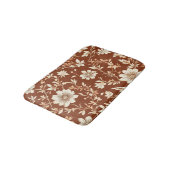 ヴィンテージテラコッタシームレスボホフローラルパターン バスマット (アングル)