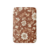 ヴィンテージテラコッタシームレスボホフローラルパターン バスマット (正面縦)