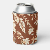 ヴィンテージテラコッタシームレスボホフローラルパターン 缶クーラー (缶裏面)