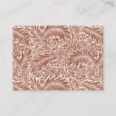 ヴィンテージテラコッタワイルドフラワーブックベビー エンクロージャーカード (裏面)