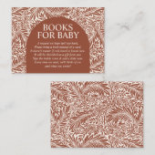 ヴィンテージテラコッタワイルドフラワーブックベビー エンクロージャーカード (正面/裏面)