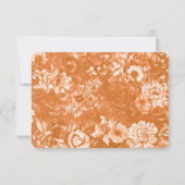 ヴィンテージテラコッタ結婚フローラ 出欠カード (裏面)