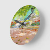 ヴィンテージテラス、プロスペクトパーク(1887)スケッチ ラウンド壁時計 (傾斜)