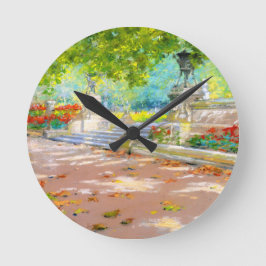 ヴィンテージテラス、プロスペクトパーク(1887)スケッチ ラウンド壁時計