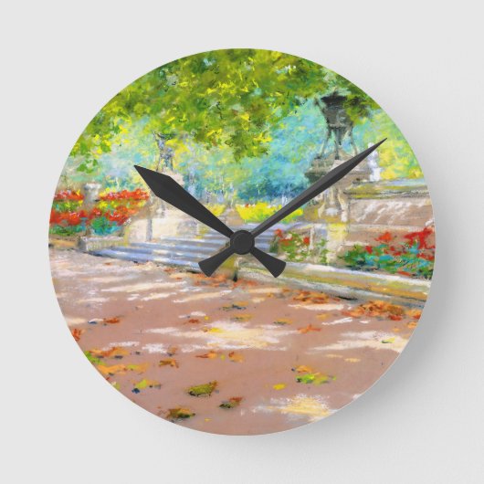 ヴィンテージテラス、プロスペクトパーク(1887)スケッチ ラウンド壁時計 (正面)