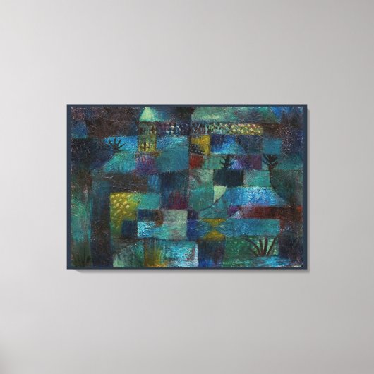 ヴィンテージテラセドガーデン(1920年)by Paul Klee キャンバスプリント (正面)