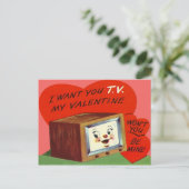 ヴィンテージテレビハートバレンタイン シーズンポストカード (スタンド正面)