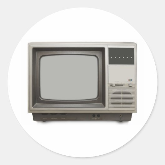 ヴィンテージテレビ ラウンドシール (正面)