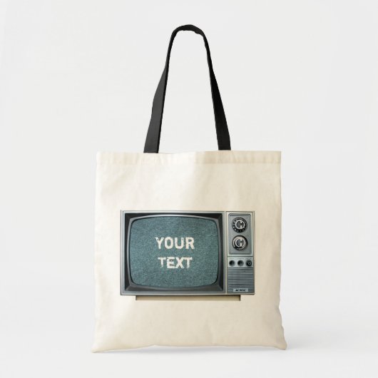 ヴィンテージテレビ（静止画面） トートバッグ (正面)
