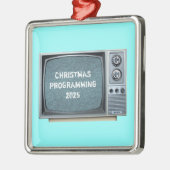 ヴィンテージテレビ(静止画面) メタルオーナメント (左)