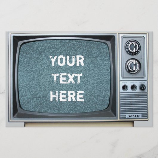 ヴィンテージテレビ（静止画面） 便箋 (正面)