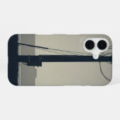 ヴィンテージテレフォンポールベース iPhone 16ケース (裏面横)