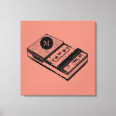 ヴィンテージテープレコーダーモノグラムキャンバス印刷 キャンバスプリント (正面)