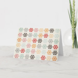 ヴィンテージテーマスノーフレーククリスマスカード シーズンカード