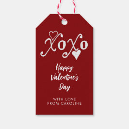 ヴィンテージテーマバレンタインXXOO手文字 ギフトタグ