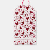 ヴィンテージテーマバレンタインXXOO手文字 ギフトタグ (裏面)