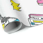 ヴィンテージテーマ背景（スニーカー無線スケート付き） ラッピングペーパー (ロールコーナー)