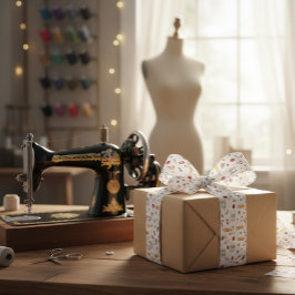 ヴィンテージテーラー裁縫ツールリボン サテンリボン