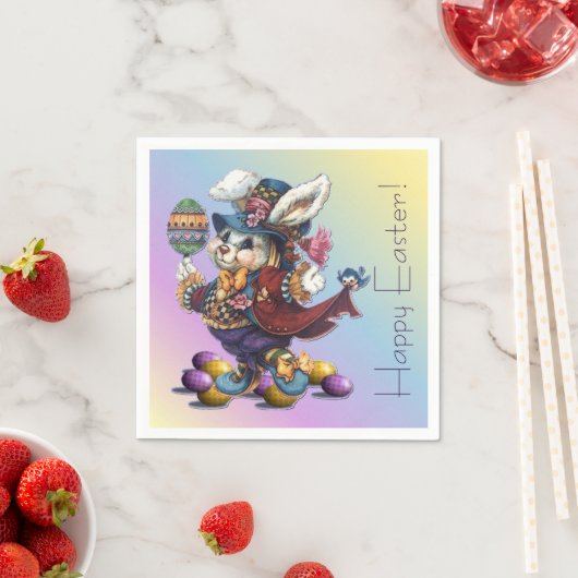 ヴィンテージテールコートイースターバニーナプキンズ スタンダードカクテルナプキン (インサイチュ)