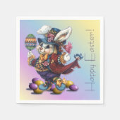 ヴィンテージテールコートイースターバニーナプキンズ スタンダードカクテルナプキン (正面)