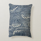 ヴィンテージテ日本のキスタイル、波形パターン アクセントクッション (裏面(縦))