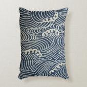 ヴィンテージテ日本のキスタイル、波形パターン アクセントクッション (正面(垂直))