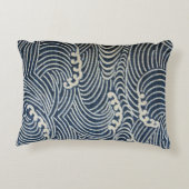 ヴィンテージテ日本のキスタイル、波形パターン アクセントクッション (裏面)