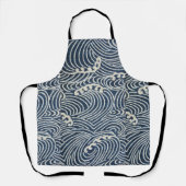 ヴィンテージテ日本のキスタイル、波形パターン エプロン (正面)