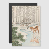 ヴィンテージディアインザスノーホリデーカード (正面/裏面)