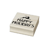 ヴィンテージディアハッピーホリデー ラバースタンプ (スタンプ)