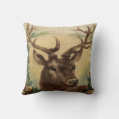 ヴィンテージディアバックスタッグ自然素朴クリスマス クッション (裏面)