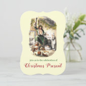 ヴィンテージディケンズ幽霊Aクリスマスカロルパーティー 招待状 (スタンド正面)