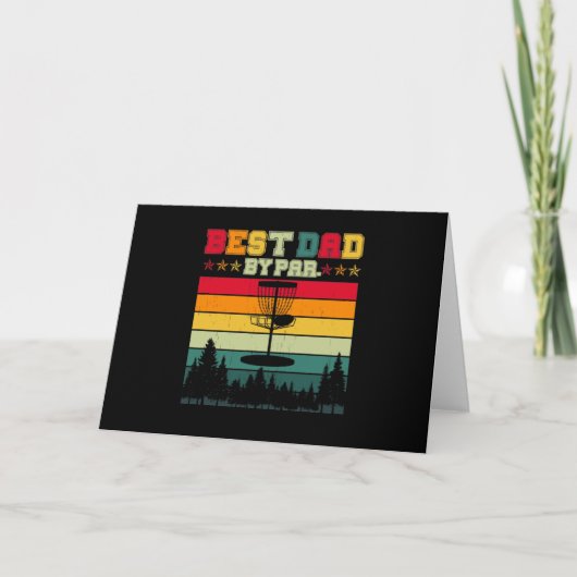 ヴィンテージディスクゴルフパパギフト最高の-パパBy Par カード (正面)
