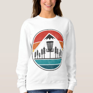 ヴィンテージディスクゴルフ及びレトロフリスビーディスクゴルファー スウェットシャツ