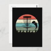 ヴィンテージディスクゴルフ競技スポーツフリスビーディスクゴルフプレイ ポストカード (正面/裏面)