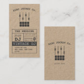 ヴィンテージディスクジョッキー|クラフト 名刺 (正面/裏面)