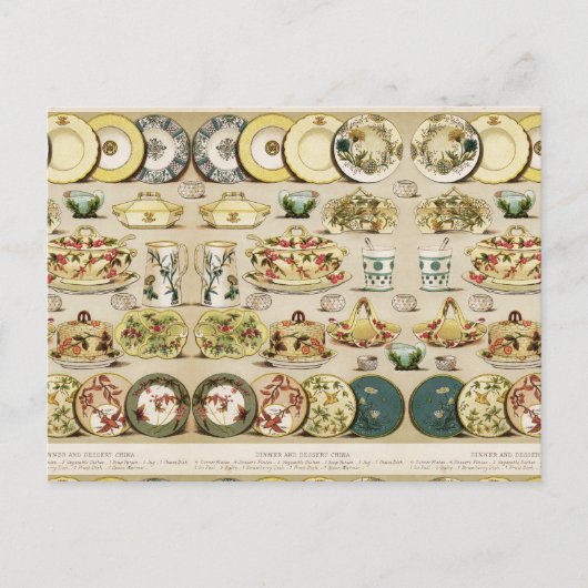 ヴィンテージディナーアンドデザート中国 ポストカード (正面)