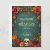 💀🎉ヴィンテージディーアデムエルトスパーティの招待状 招待状 (裏面)