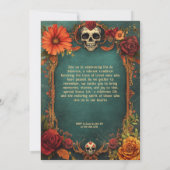 💀🎉ヴィンテージディーアデムエルトスパーティの招待状 招待状 (裏面)