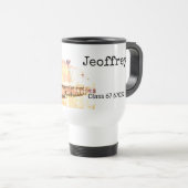 ヴィンテージディーゼルパーソナライズされた機関車お名前 トラベルマグ (正面右)