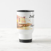 ヴィンテージディーゼルパーソナライズされた機関車お名前 トラベルマグ (中央)