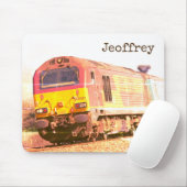 ヴィンテージディーゼルパーソナライズされた機関車お名前 マウスパッド (マウス)