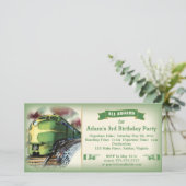 ヴィンテージディーゼル列車の誕生日パーティーの招待 (スタンド正面)