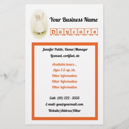 ヴィンテージデイサービスビジネスフライヤー チラシ (正面)