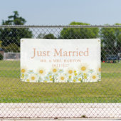 ヴィンテージデイジーたった今結婚しましたカーバナー 横断幕 (インサイチュ)