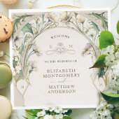 ヴィンテージデイジーアールヌーボーバイアルフォンスミュシャ スタンダードランチョンナプキン